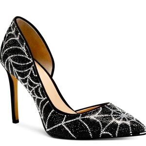 INC Spiderweb Rhinestone Stiletto Heels size 9.5